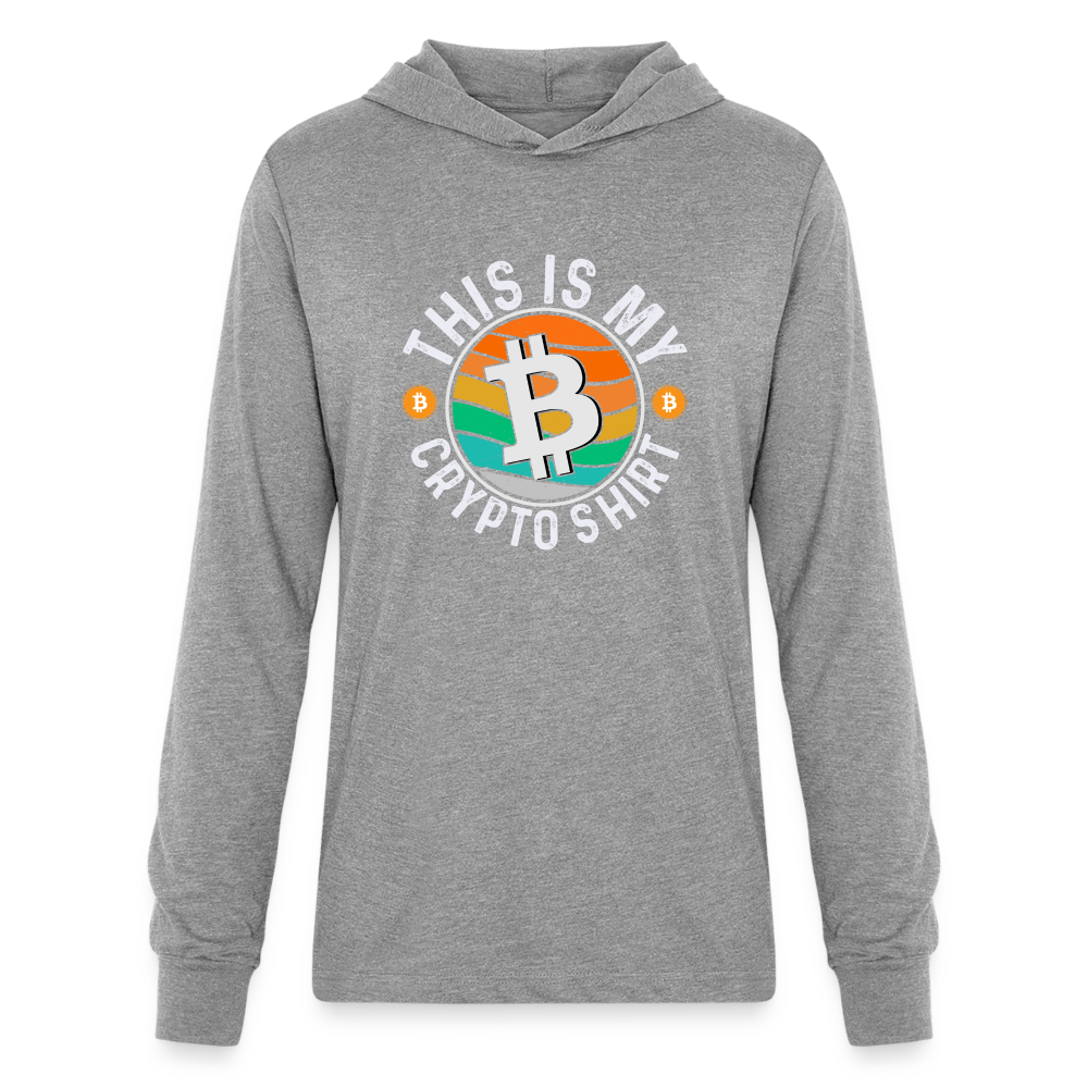 This is My Crypto Long Sleeve Hoodie Shirt - heather grey