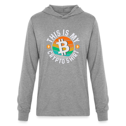 This is My Crypto Long Sleeve Hoodie Shirt - heather grey