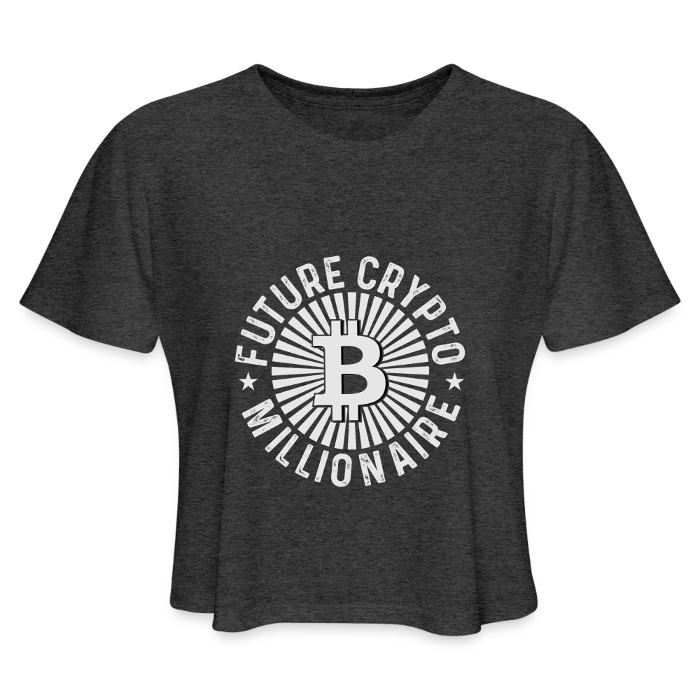 Future Crypto Millionaire Women's Cropped T-Shirt - deep heather