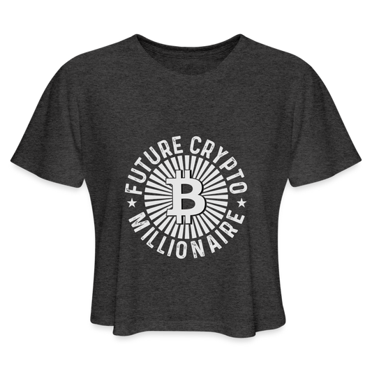 Future Crypto Millionaire Women's Cropped T-Shirt - deep heather