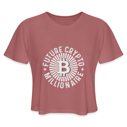 Future Crypto Millionaire Women's Cropped T-Shirt - mauve