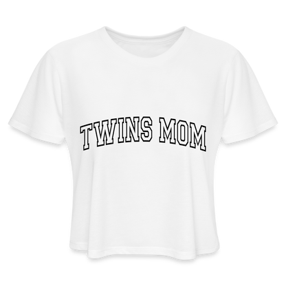 Twins Mom Women's Cropped T-Shirt - white