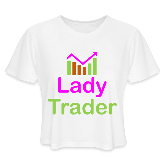 Lady Trader Women's Cropped T-Shirt - white