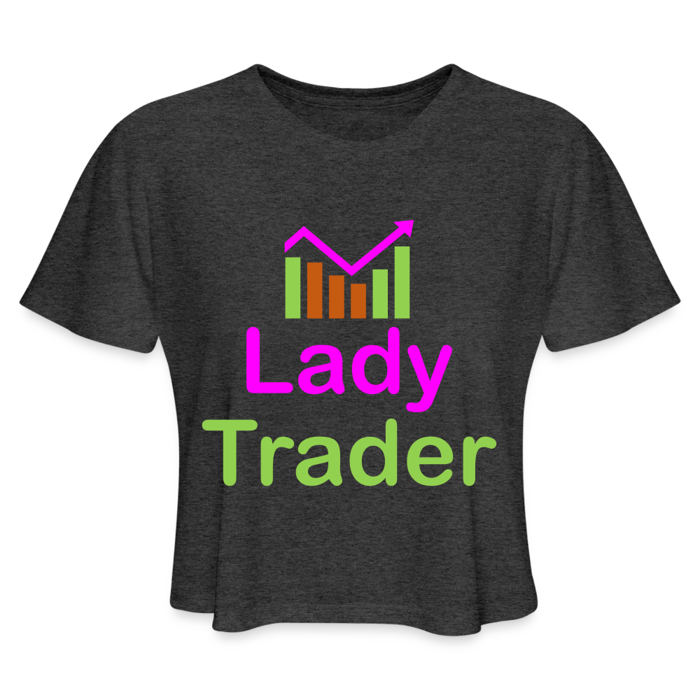 Lady Trader Women's Cropped T-Shirt - deep heather