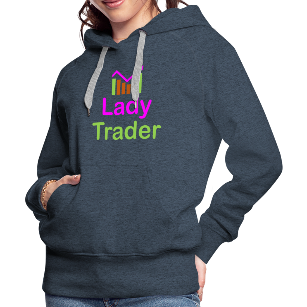 Lady Trader Women’s Premium Hoodie - heather denim