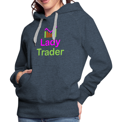 Lady Trader Women’s Premium Hoodie - heather denim