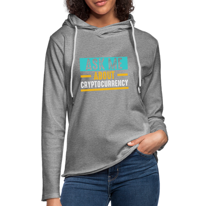 Ask Me About Cryptocurrency Lightweight Terry Hoodie - heather gray