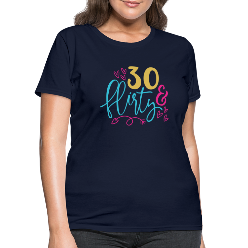 30 & Flirty Women's T-Shirt - navy