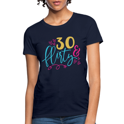 30 & Flirty Women's T-Shirt - navy