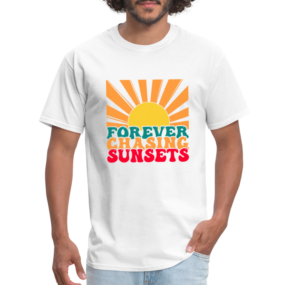 Forever Chasing Sunsets T-Shirt - white