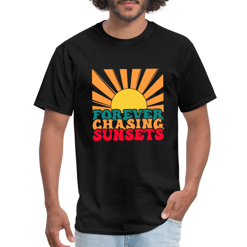 Forever Chasing Sunsets T-Shirt - black