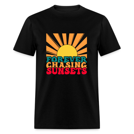 Forever Chasing Sunsets T-Shirt - black