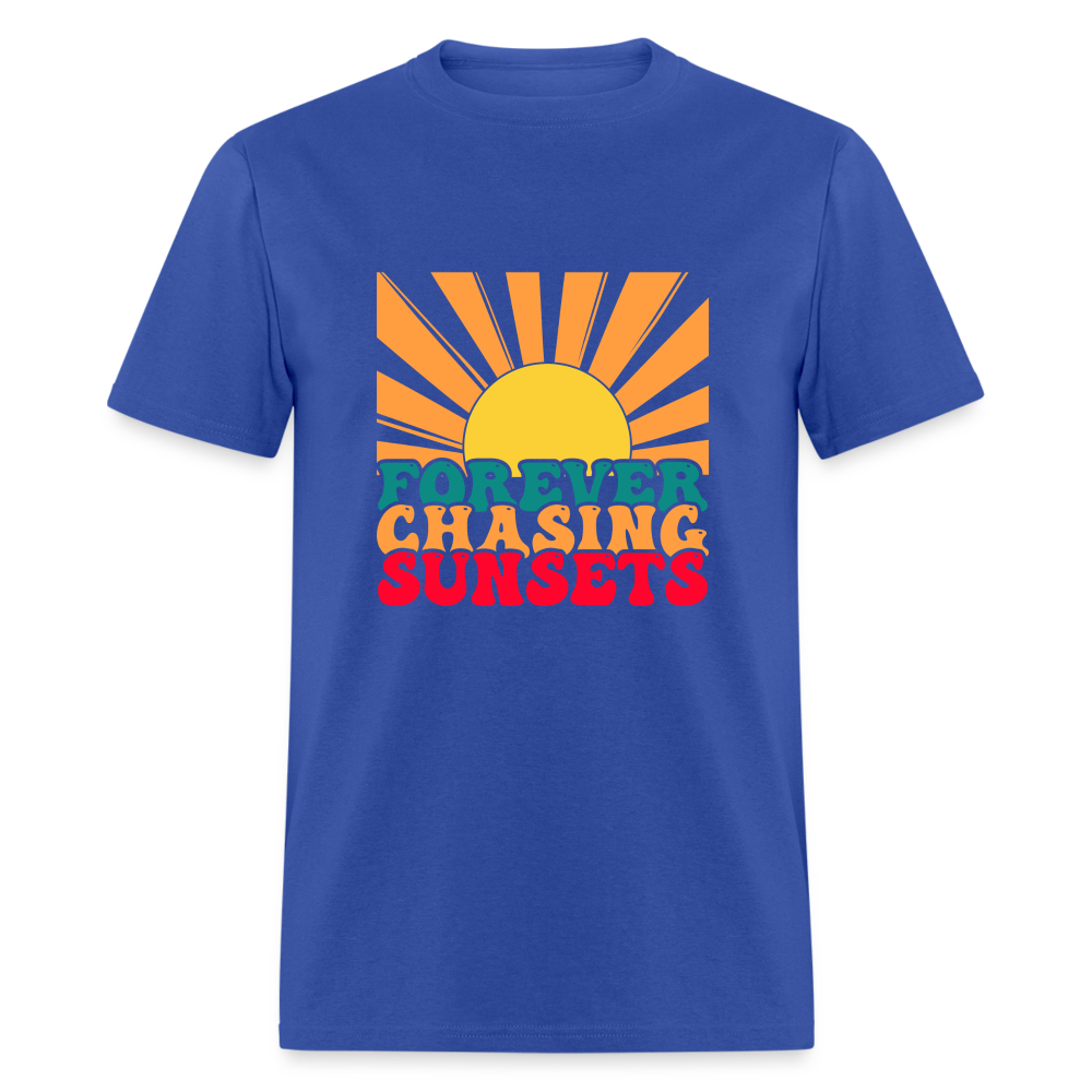 Forever Chasing Sunsets T-Shirt - royal blue