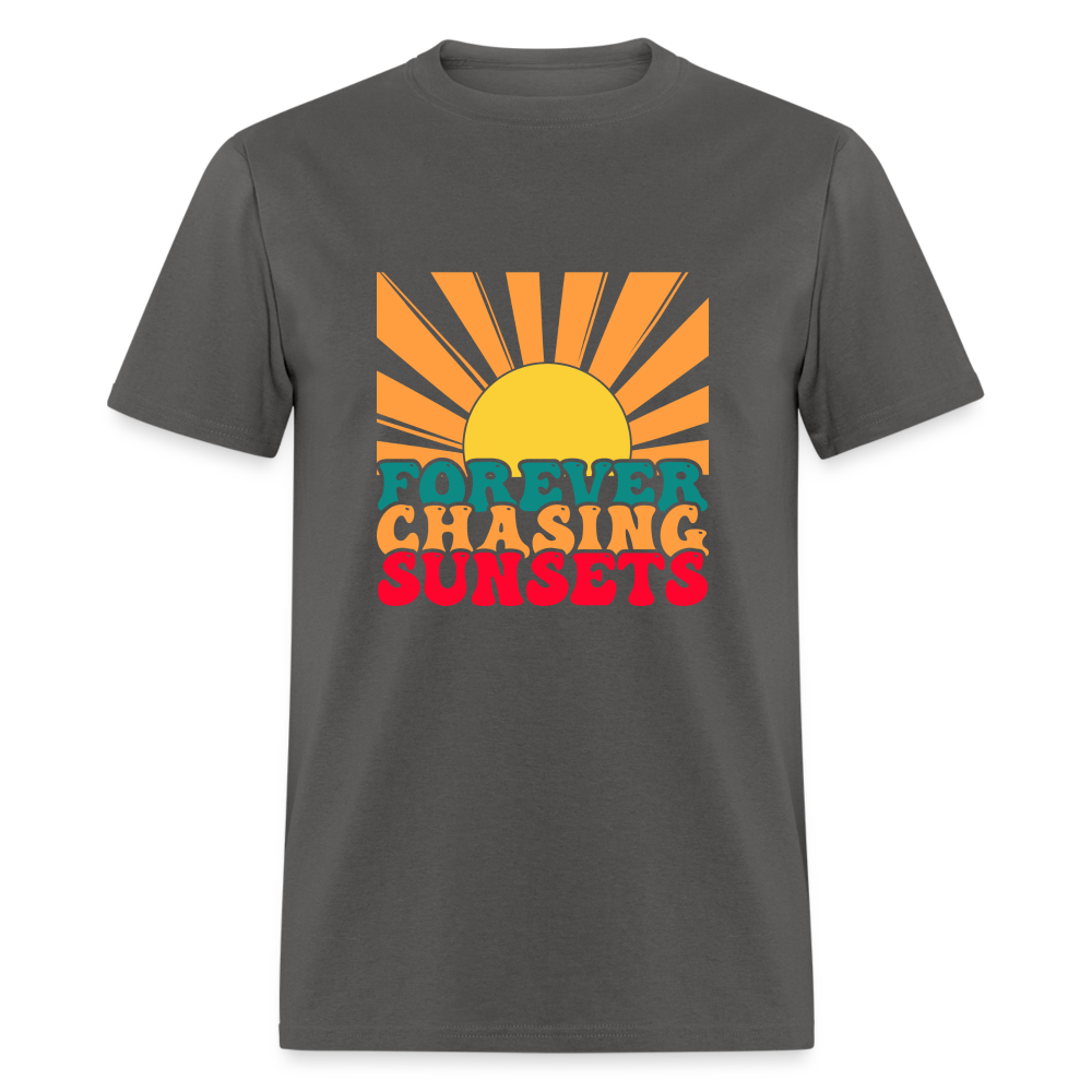 Forever Chasing Sunsets T-Shirt - charcoal