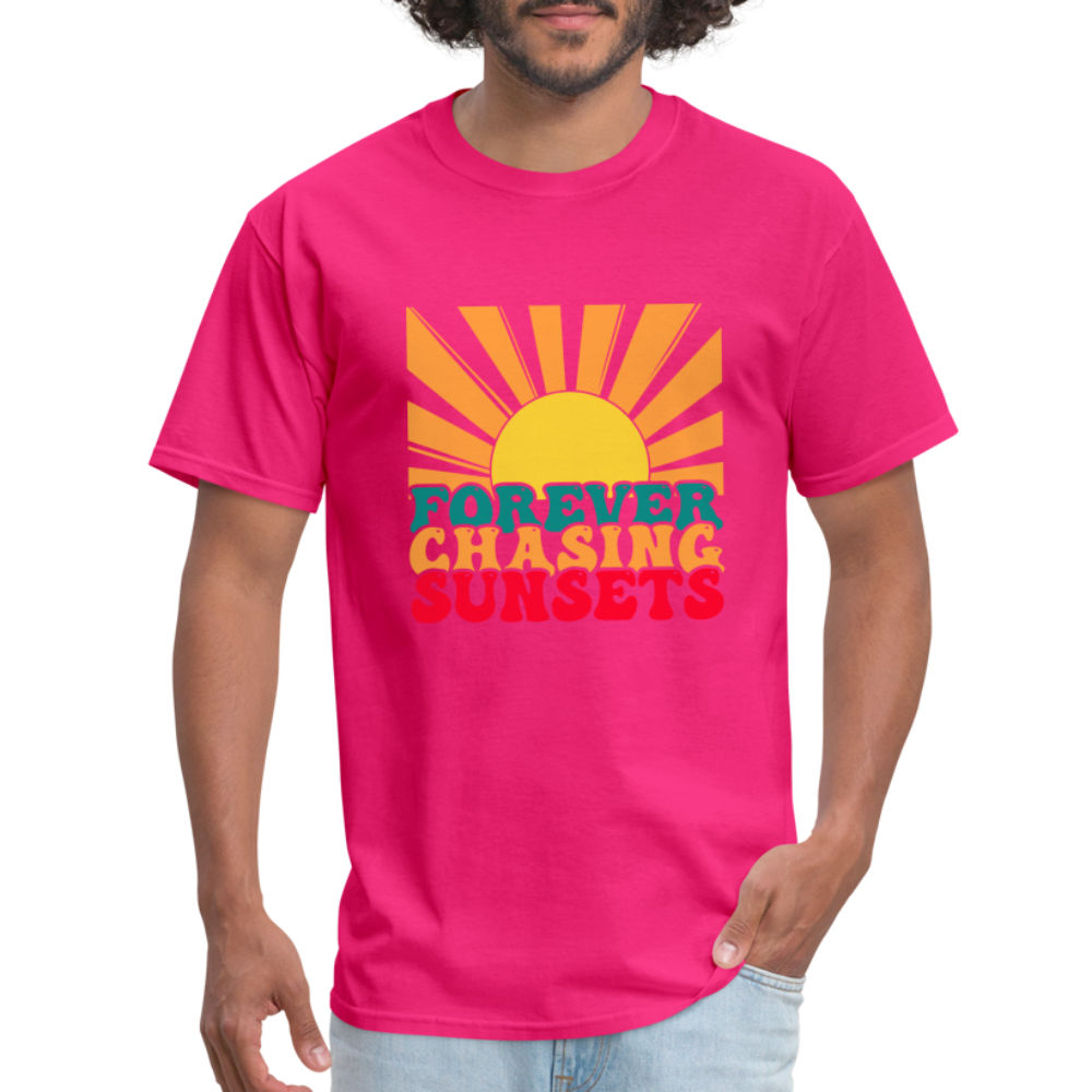 Forever Chasing Sunsets T-Shirt - fuchsia