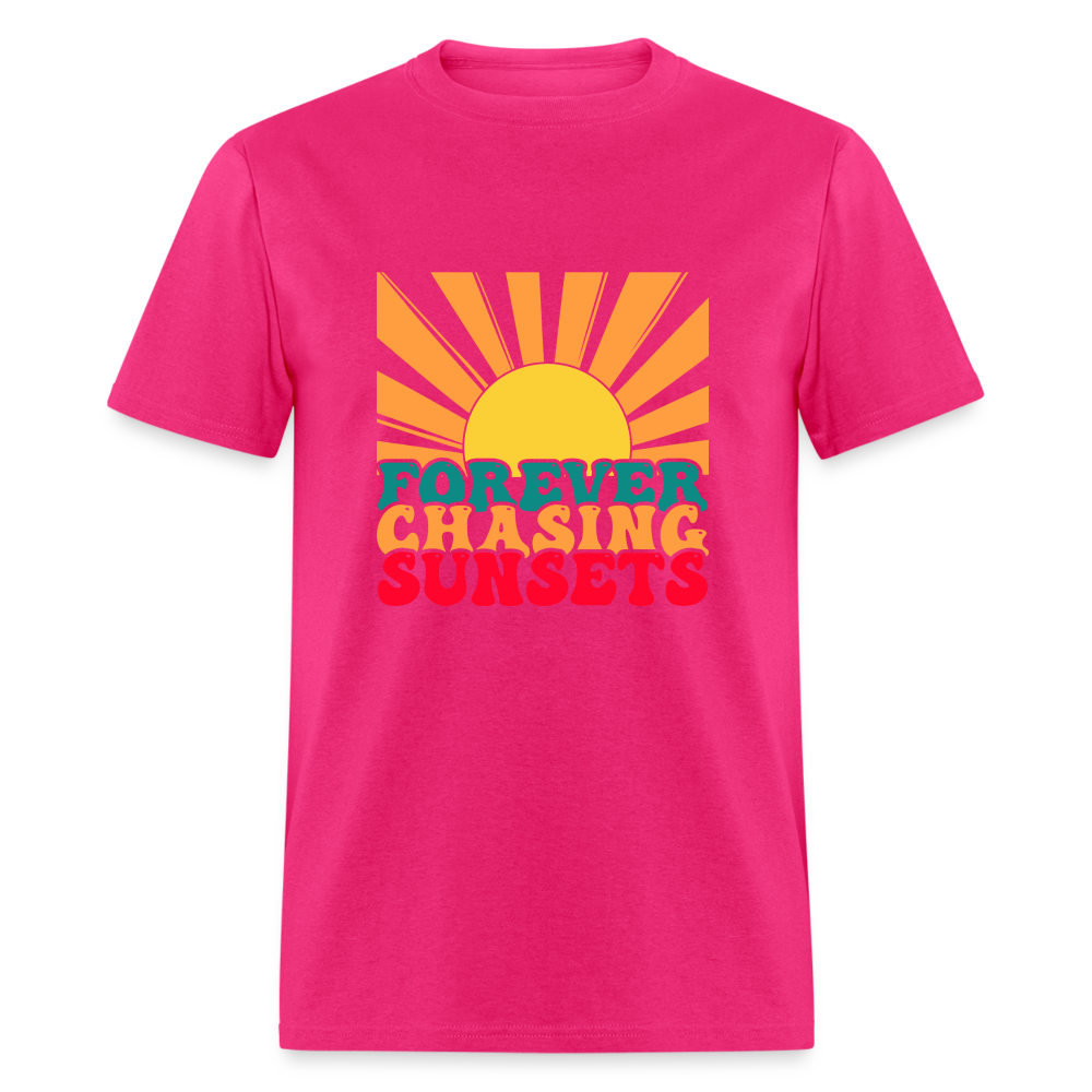 Forever Chasing Sunsets T-Shirt - fuchsia