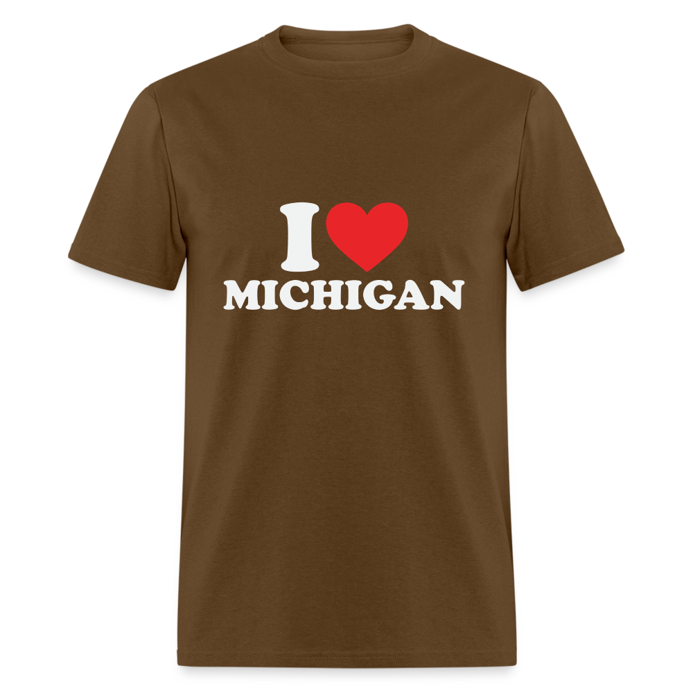 I Heart Michigan T-Shirt - brown