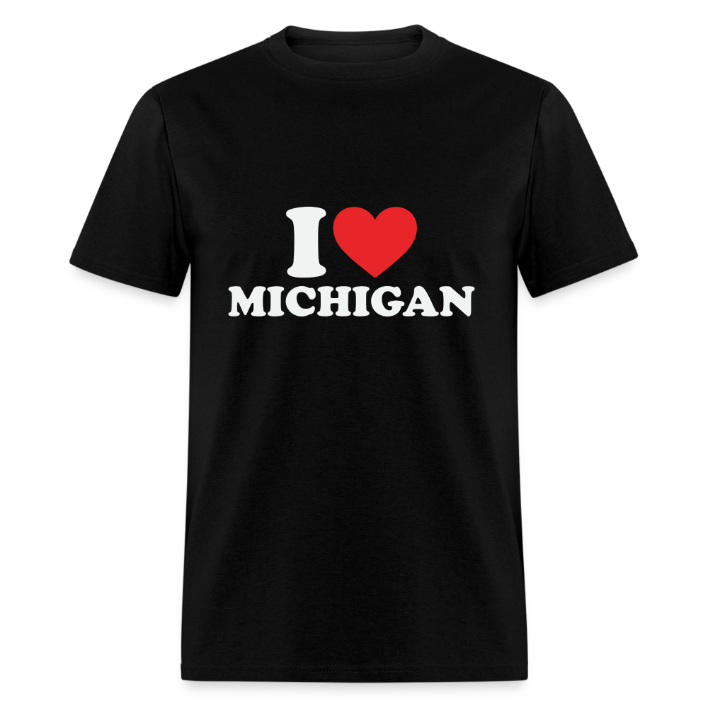 I Heart Michigan T-Shirt - black