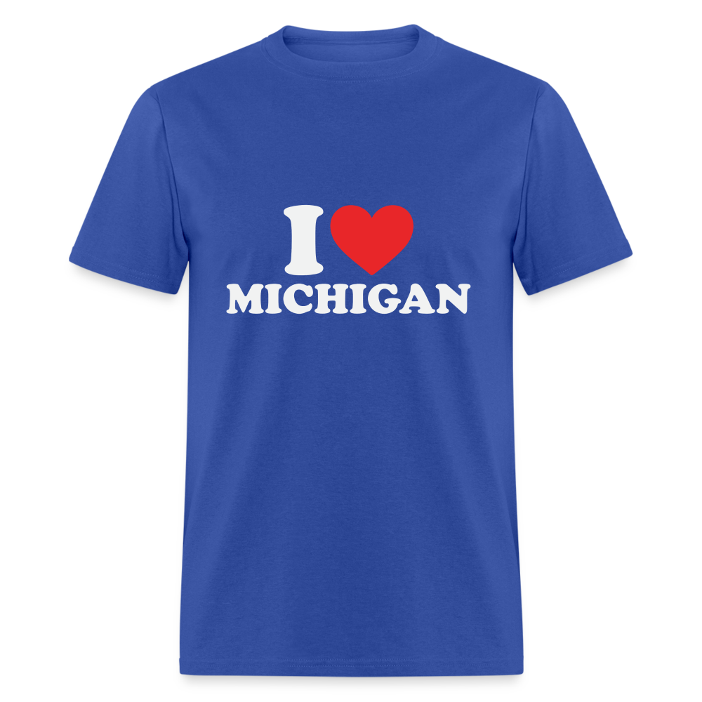 I Heart Michigan T-Shirt - royal blue