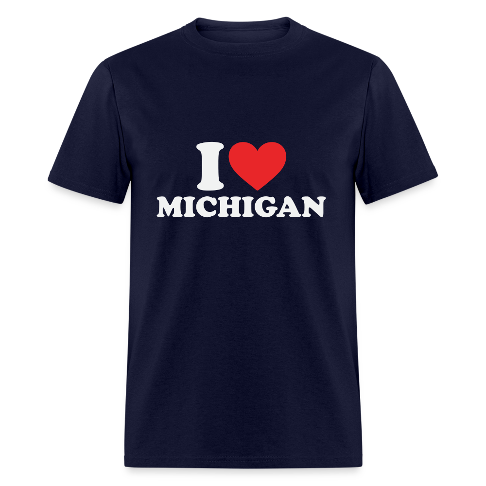I Heart Michigan T-Shirt - navy