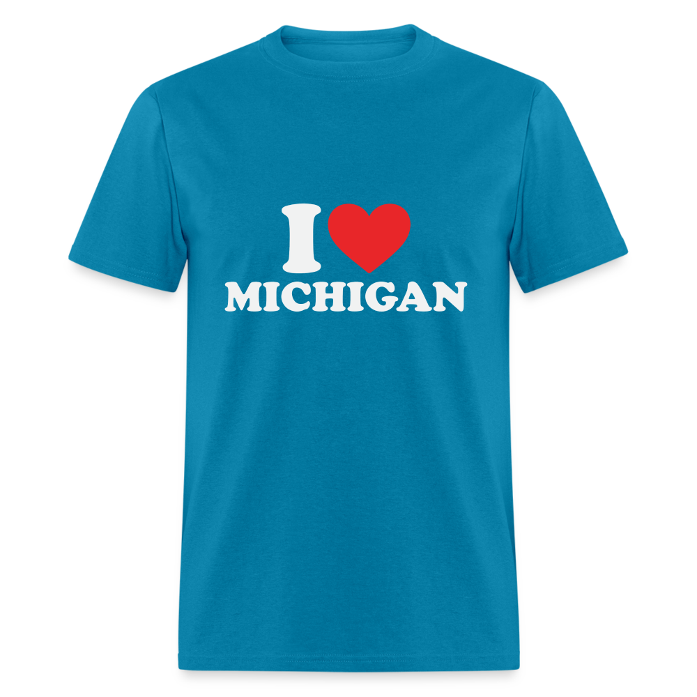 I Heart Michigan T-Shirt - turquoise