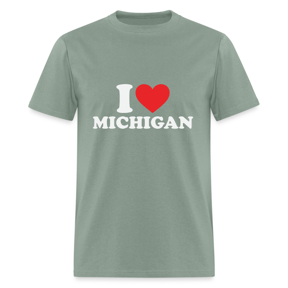 I Heart Michigan T-Shirt - sage