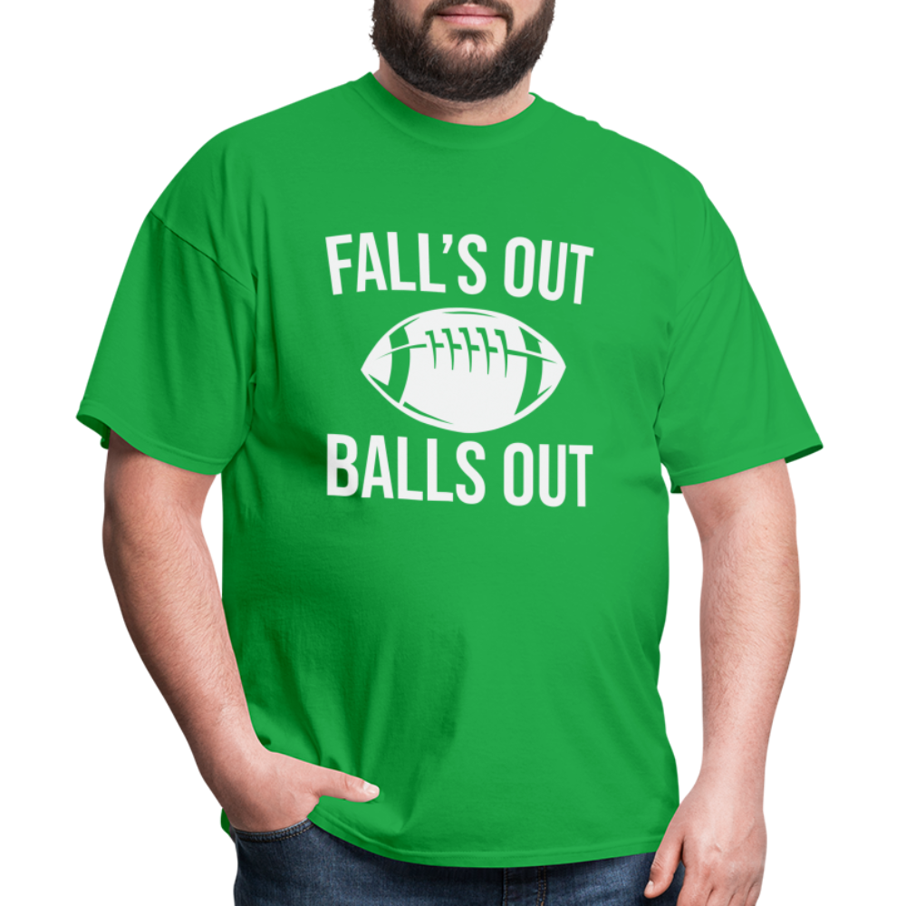 Fall's Out Balls Out T-Shirt (Football) - bright green