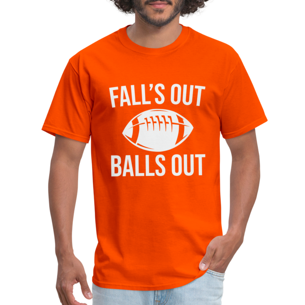 Fall's Out Balls Out T-Shirt (Football) - orange