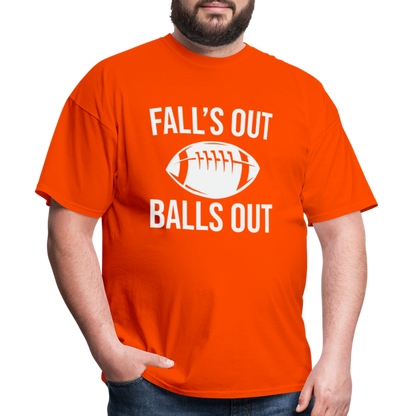 Fall's Out Balls Out T-Shirt (Football) - orange