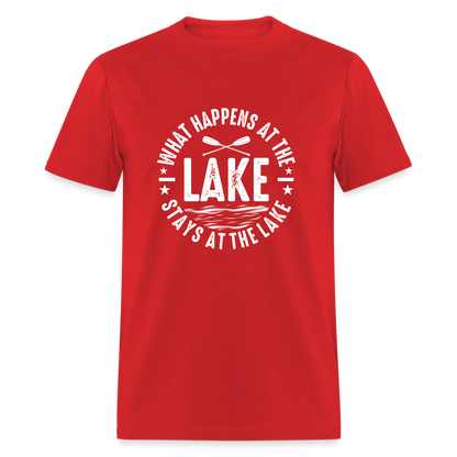 What Happens At The Lake, Stays At The Lake T-Shirt - red