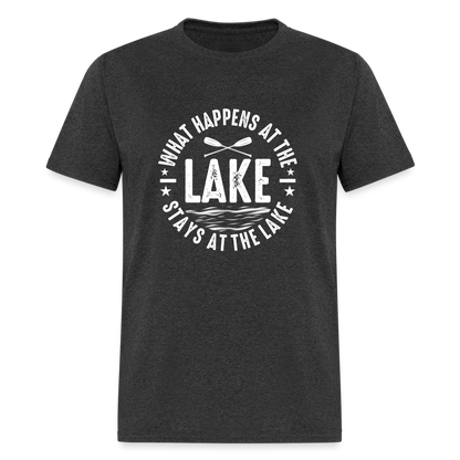 What Happens At The Lake, Stays At The Lake T-Shirt - heather black