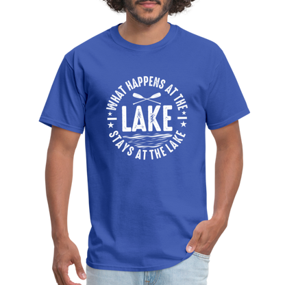 What Happens At The Lake, Stays At The Lake T-Shirt - royal blue