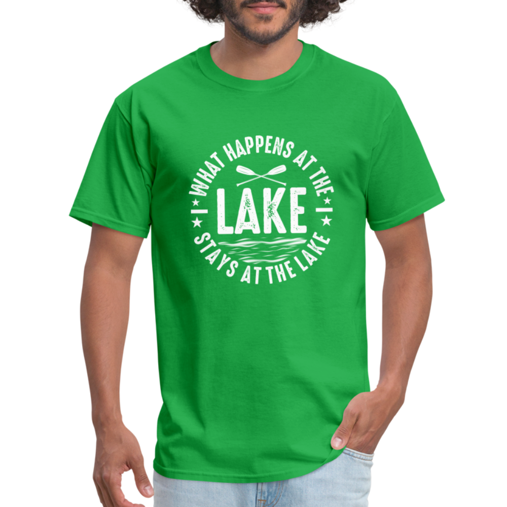 What Happens At The Lake, Stays At The Lake T-Shirt - bright green