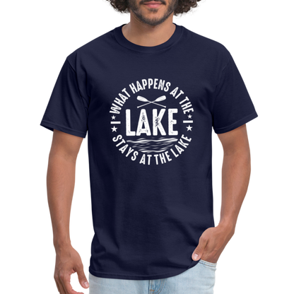 What Happens At The Lake, Stays At The Lake T-Shirt - navy
