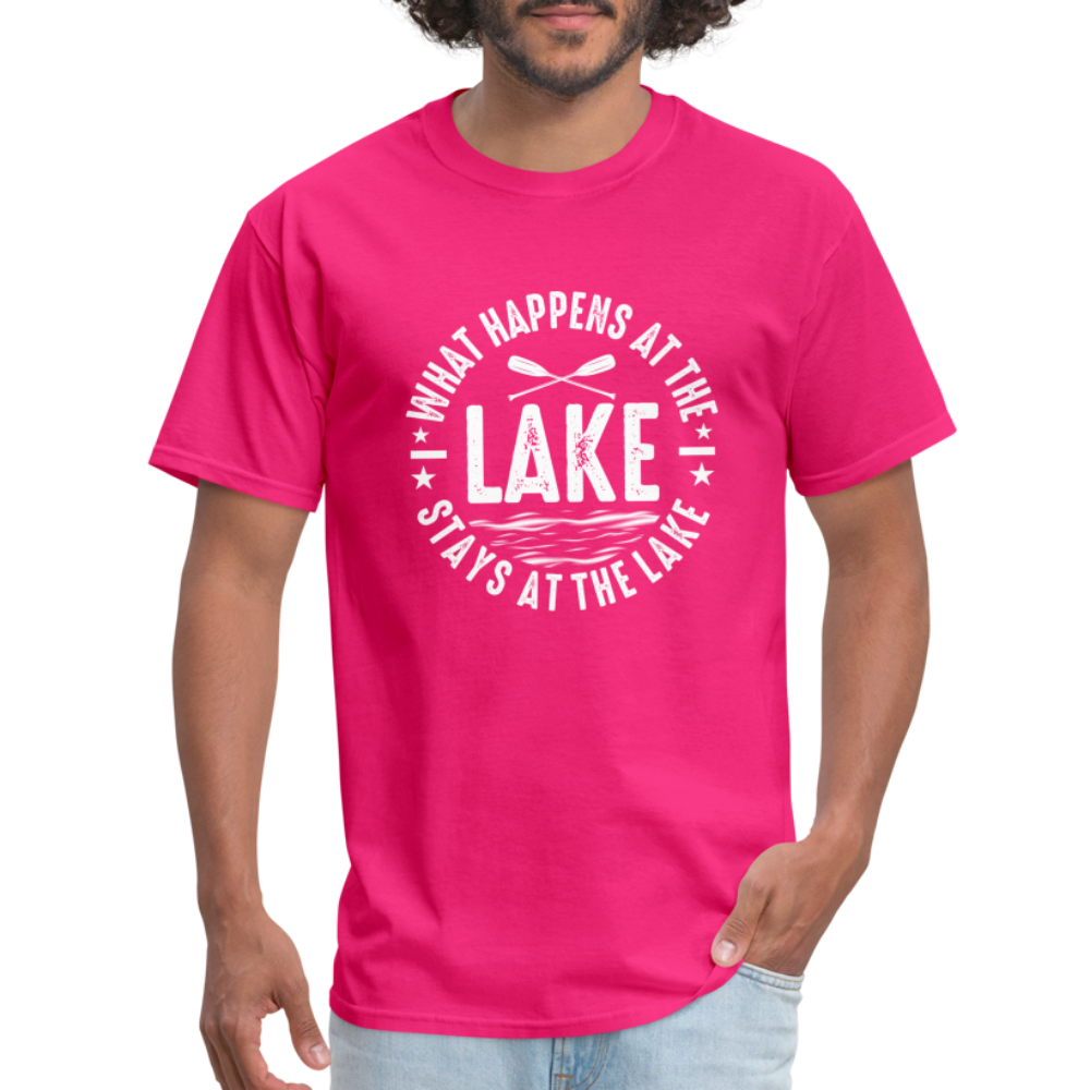 What Happens At The Lake, Stays At The Lake T-Shirt - fuchsia