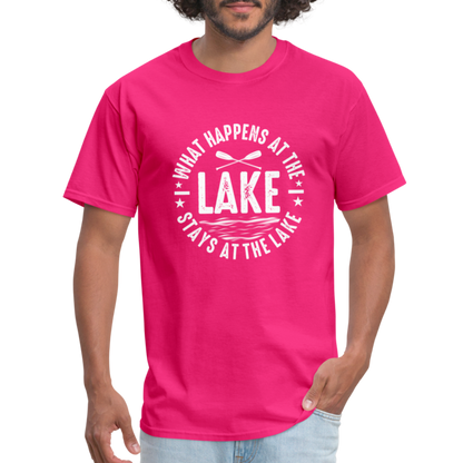 What Happens At The Lake, Stays At The Lake T-Shirt - fuchsia