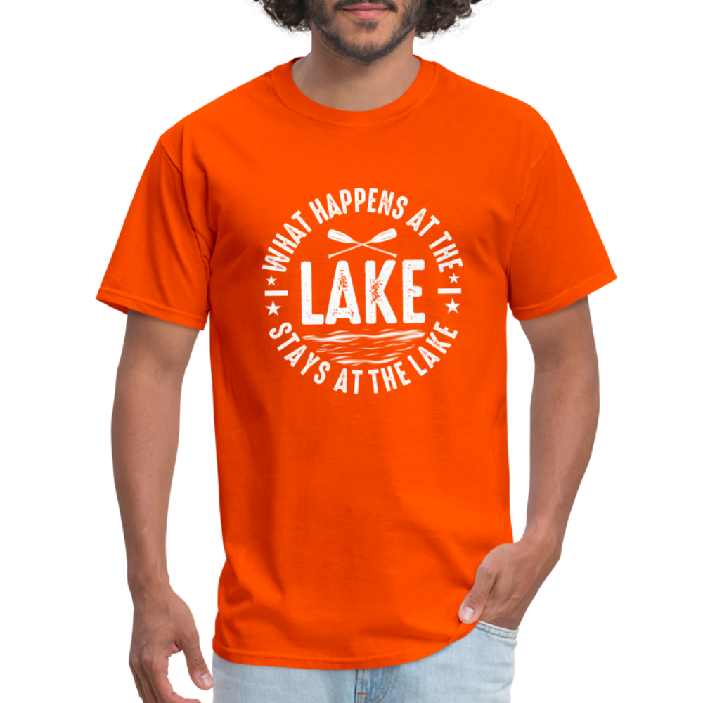 What Happens At The Lake, Stays At The Lake T-Shirt - orange