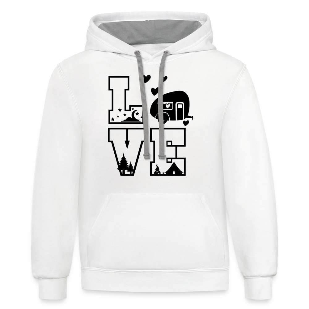Love Camping Hoodie - white/gray