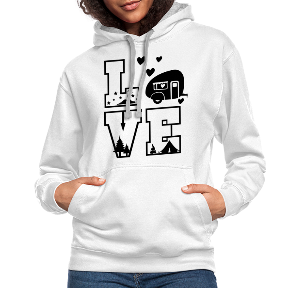 Love Camping Hoodie - white/gray