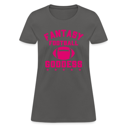 Fantasy Football Goddess T-Shirt - charcoal