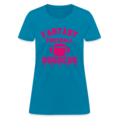 Fantasy Football Goddess T-Shirt - turquoise