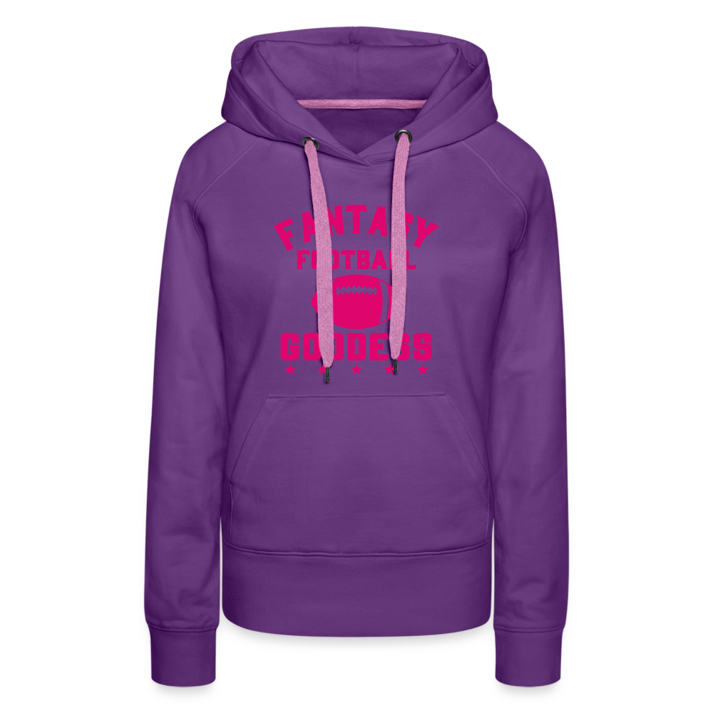 Fantasy Football Goddess Women’s Premium Hoodie - purple 