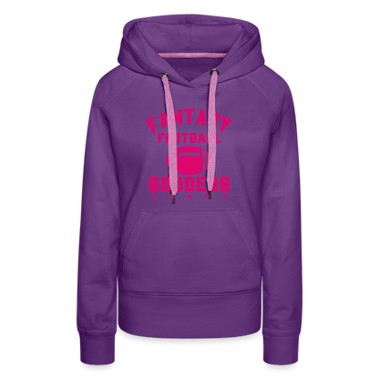 Fantasy Football Goddess Women’s Premium Hoodie - purple 