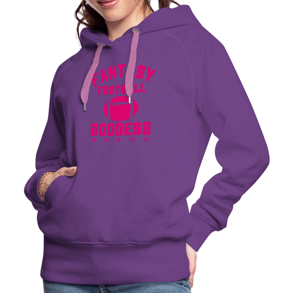 Fantasy Football Goddess Women’s Premium Hoodie - purple 