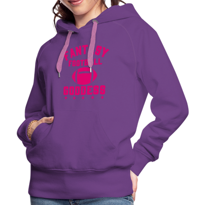 Fantasy Football Goddess Women’s Premium Hoodie - purple 