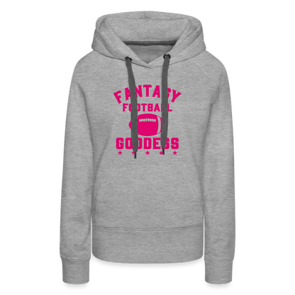 Fantasy Football Goddess Women’s Premium Hoodie - heather grey