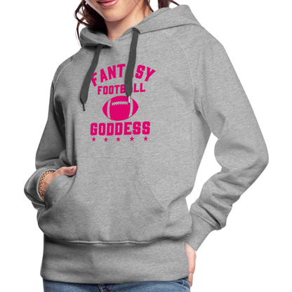 Fantasy Football Goddess Women’s Premium Hoodie - heather grey