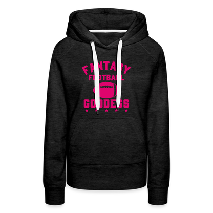 Fantasy Football Goddess Women’s Premium Hoodie - charcoal grey