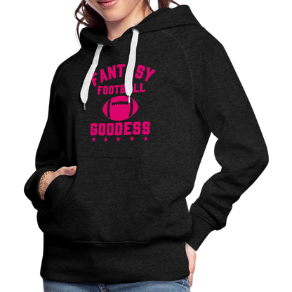 Fantasy Football Goddess Women’s Premium Hoodie - charcoal grey