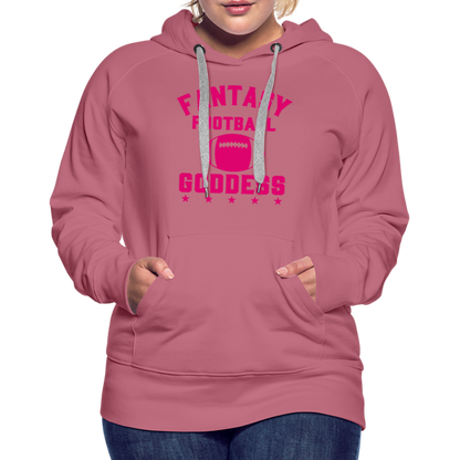 Fantasy Football Goddess Women’s Premium Hoodie - mauve